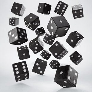 Набір кубиків Full Pack of D6s: Black&White 39i-ac6 фото