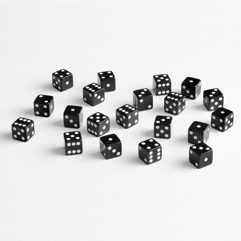 Набір кубиків Full Pack of D6s: Black&White 39i-ac6 фото