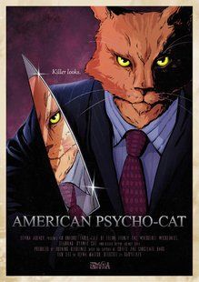 Листівка "American Psycho-Cat" у конверті 4a9-16b фото