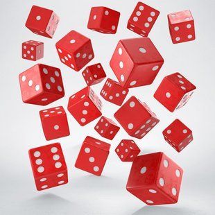 Набір кубиків Full Pack of D6s: Red&White 837-ba4 фото