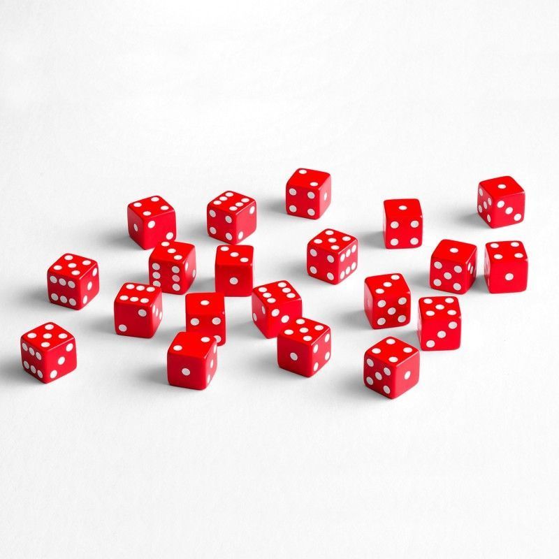 Набір кубиків Full Pack of D6s: Red&White 837-ba4 фото