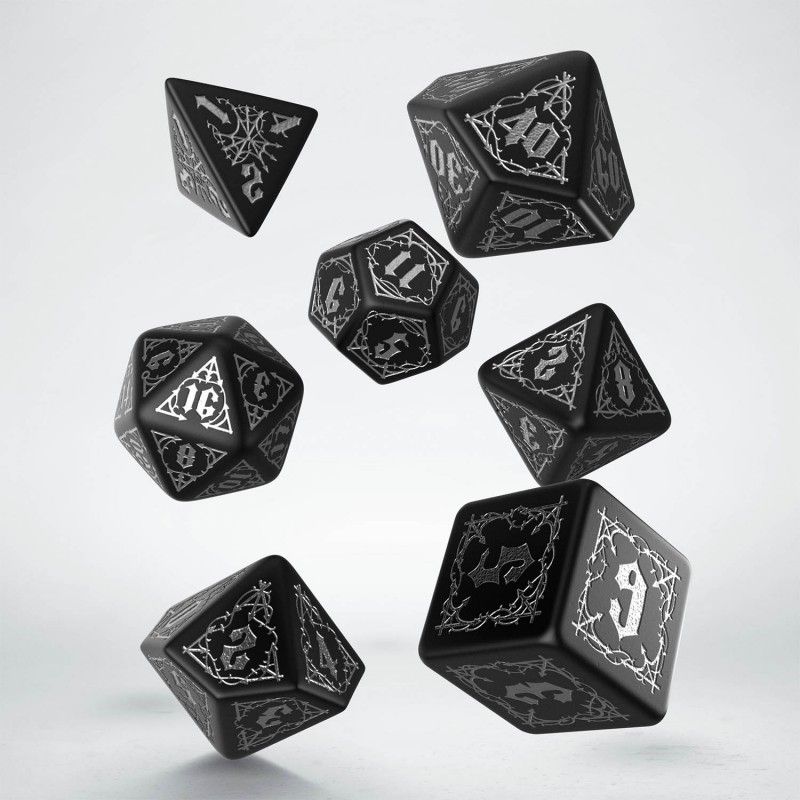 Набір кубиків "Bloodsucker Black & Silver Dice Set" 2356 фото