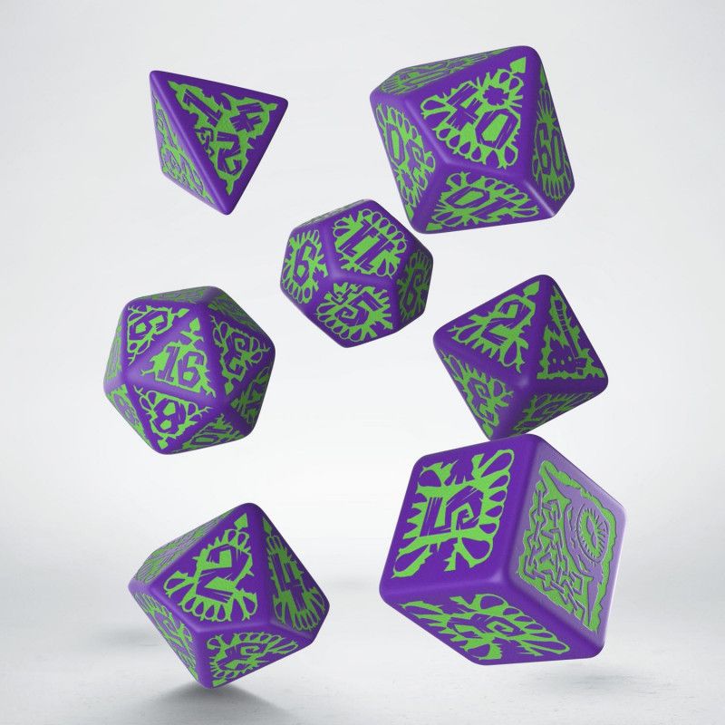 Набір кубиків "Pathfinder Goblin Purple & Green Dice Set" 2357 фото