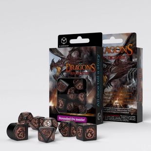 Набір кубиків "Dragons Modern Dice Set: Obsidian" 2335 фото