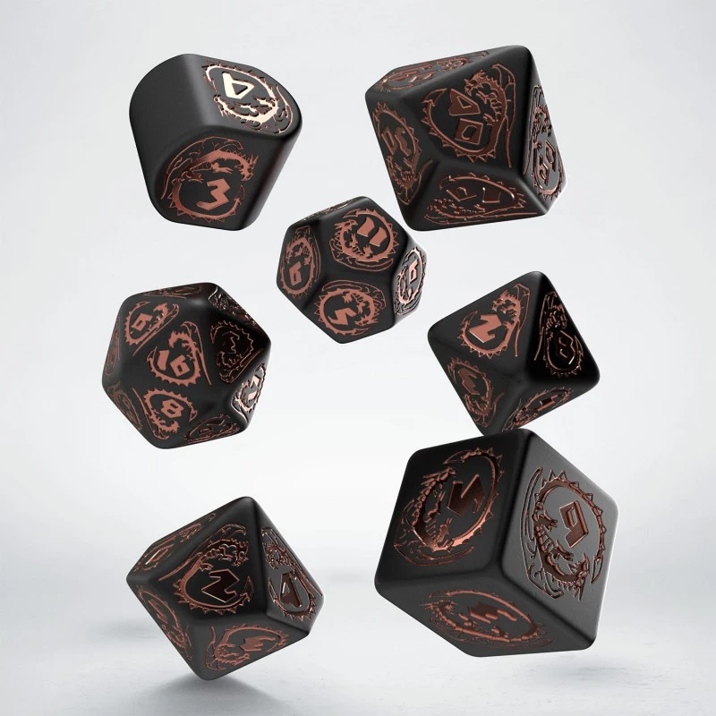 Набір кубиків "Dragons Modern Dice Set: Obsidian" 2335 фото