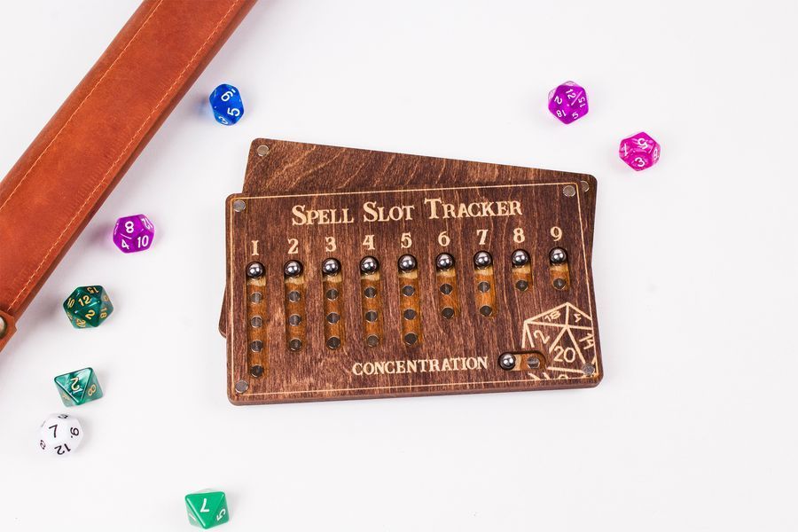 Трекер чарунок / Spell slot tracker для D&D "Меч" (коричневий) b98-176 фото